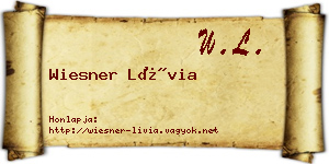 Wiesner Lívia névjegykártya
